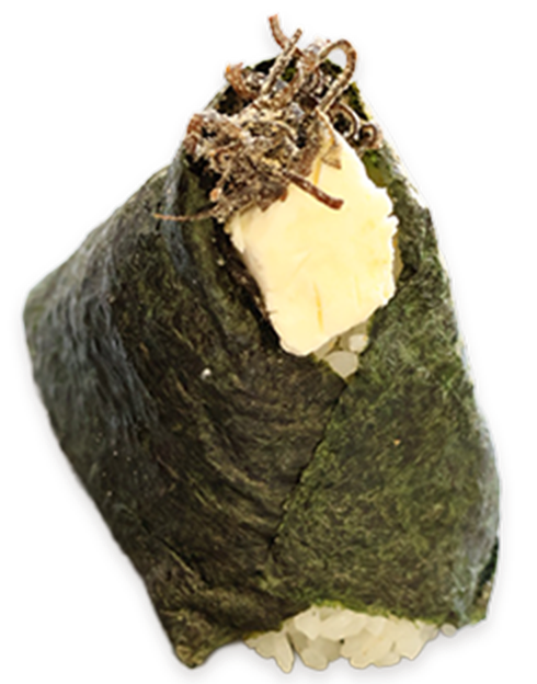 クリームチーズ塩こんぶおにぎり写真