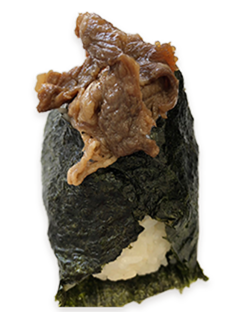 牛すき焼きおにぎり写真